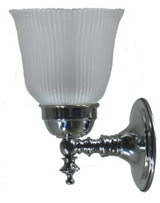 Lighting Inspirations Kline Indoor Wall Light - Zipper Frosted Glass - Chrome
