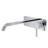 Fienza Axle Wall Mounted Bath or Basin Mixer Tap - Square Plate - Chrome