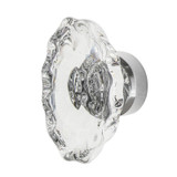 Nostalgic Classical Chateau Crystal Cupboard Knob - 45 x 28mm - Chrome