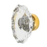 Nostalgic Classical Chateau Crystal Cupboard Knob - 45 x 28mm - Polished Brass