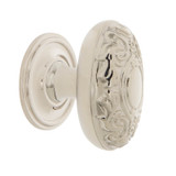 Nostalgic Victorian Cabinet Knob with Backplate - 45 x 29mm - Polished Nickel