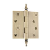 Nostalgic Loose Pin Hinge with Steeple Finial - Square - 100 x 100mm - Antique Brass