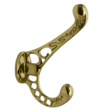 Nostalgic Victorian Coat Hook - 112 x 59mm - Polished Brass
