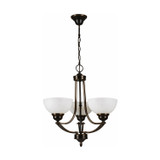 Lighting Inspirations Houston Chain Pendant Light - 3 Arm - 440mm - Bronze
