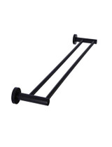 Meir Round Double Towel Rail - 900mm - Matte Black