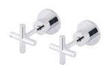 Meir Wall Top Assemblies - Cross Handles - 63 x 88mm - Chrome
