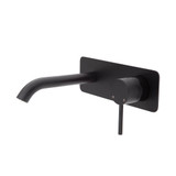 Fienza Kaya Wall Mounted Bath or Basin Mixer Tap - Square Plate - Matte Black