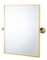 Turner Hastings Mayer Rectangular Pivot Mirror - 610 x 495mm - Brushed Brass