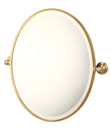 Turner Hastings Mayer Oval Pivot Mirror - 620 x 538mm - Brushed Brass