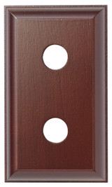 Tradco Traditional Double Switch Mounting Block - 155 x 90mm - Cedar