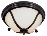 Lighting Inspirations Dallas Oyster Light - 190 x 410mm - Bronze