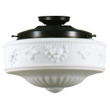 Lighting Inspirations DIY Batten Fix Light - 11" Senator Glass - 280 x 280mm - Patina Black
