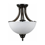 Lighting Inspirations Houston Semi Flush Mount Ceiling Light - 390 x 330mm - Bronze