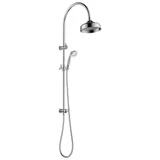 Fienza Modern Vintage Lillian Twin Shower Rail Tap with Waterfall Head - 208mm Rose - Chrome