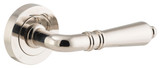 Iver Sarlat Lever Door Handle - Round Rosette - 52mm - Polished Nickel