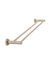 Meir Round Double Towel Rail - 600mm - Champagne