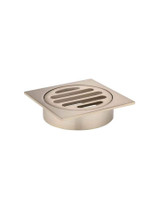 Meir Square Shower Drain - 86mm - Champagne