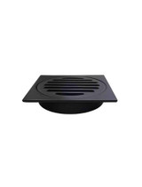 Meir Square Shower Drain - 110mm - Matte Black