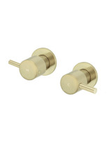 Meir Wall Top Assemblies - Lever Handles - 60 x 83mm - Satin Brass