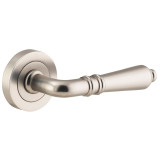 Iver Sarlat Lever Door Handle - Round Rosette - 52mm - Satin Nickel