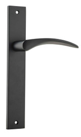 Iver Oxford Lever Door Handle - Rectangular Plate - 240 x 38mm - Matte Black