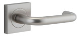 Iver Oslo Return Lever Door Handle - Square Rosette - 52 x 52mm - Satin Nickel