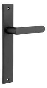Iver Osaka Lever Door Handle - Rectangular Plate - 240 x 38mm - Matte Black