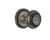 Nostalgic Classical Meadows Door Knob - Georgian Rope Rosette - 64mm - Antique Pewter
