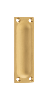 Tradco Sliding Door Flush Pull - 88 x 28mm - Satin Brass