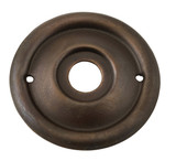 Tradco Milled Edge Mortice Knob Backplates - Antique Brass