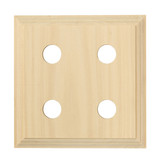 Tradco Classic Quad Switch Square Mounting Block - 155 x 155mm - Pine