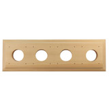 Classic Electric Bungalow Double Power Point Oblong Mounting Block - 310 x 96mm - Pine