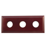 Classic Electric Bungalow Triple Switch Mounting Block - 240 x 96mm - Cedar