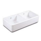 Shaws Farnworth Double Bowl Butler Sink - 930 x 470 x 266mm - Gloss White