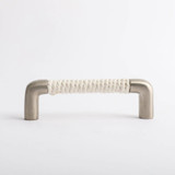 Hepburn Cotton Rope Cabinet Pull Handle - 96mm - Satin Nickel