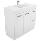 Fienza Unicab Bathroom Vanity - 1000mm - Gloss White Cabinet with Gloss White Basin Top