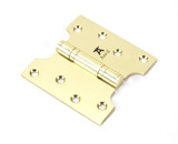 From The Anvil Parliament Hinge - 102 x 102mm - Unlacquered Polished Brass (Pair)