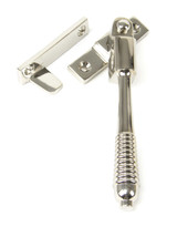 From The Anvil Reeded Night-Vent Casement Fastener - 132 x 33mm - Polished Nickel