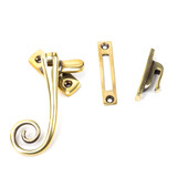 From The Anvil Monkey Tail Casement Fastener - 101 x 37mm - Aged Brass
