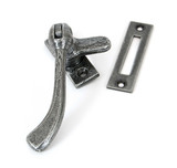 From The Anvil Handmade Peardrop Casement Fastener - 95 x 43mm - Pewter Patina