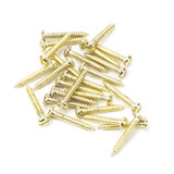From The Anvil Slotted Pan Head Screws - Pack of 25 - 13mm x 4 Gauge - Unlacquered Polished Brass