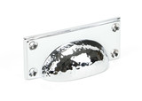 From The Anvil Hammered Art Deco Drawer Pull Handle - 100mm - Chrome