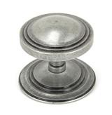 From The Anvil Art Deco Centre Door Knob - 81mm - Pewter Patina