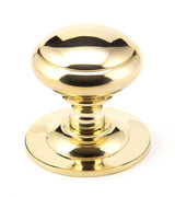 From The Anvil Round Centre Door Knob - 73mm - Unlacquered Polished Brass