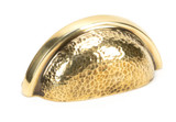 From The Anvil Hammered Regency Drawer Pull Handle - 85mm - Aged Brass
