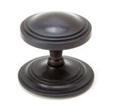 From The Anvil Art Deco Centre Door Knob - 81mm - Aged Bronze