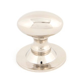 From The Anvil Oval Cabinet Knob with Backplate - Polished Nickel