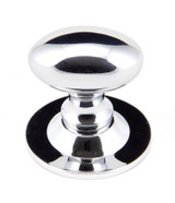 From The Anvil Oval Cabinet Knob with Backplate - Chrome