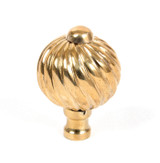 From The Anvil Spiral Cabinet Knob - Unlacquered Polished Brass