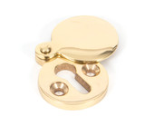 From The Anvil Round Covered Escutcheon Keyhole Cover - 30mm - Unlacquered Polished Brass